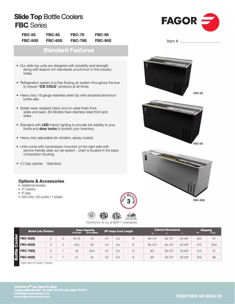 Page 1 de la notice Manuel utilisateur Fagor FBC-65