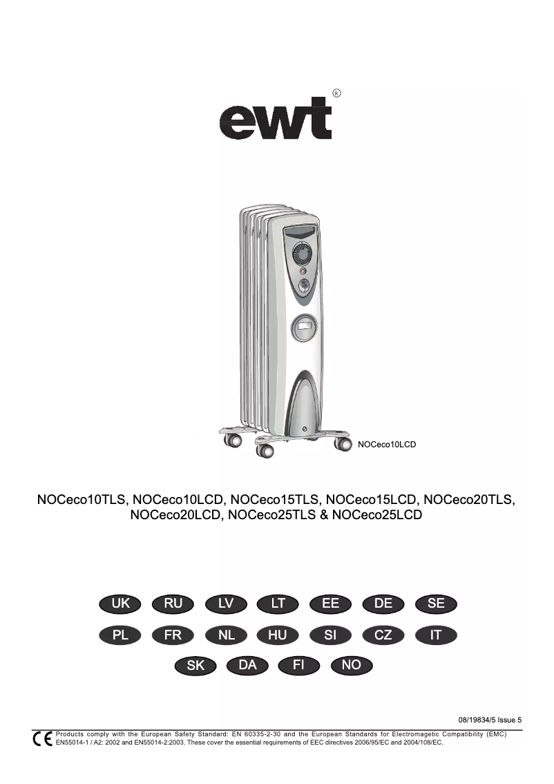 Page n°1 - Manuel utilisateur EWT NOC ECO 20 TLS