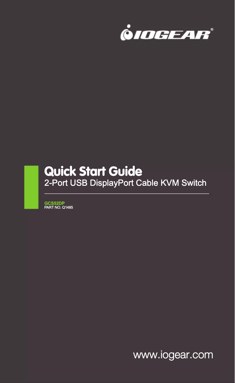 Page n°1 - Manuel utilisateur iogear GCS52DP