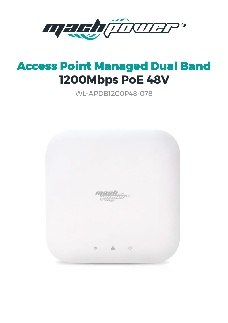 Page 1 de la notice Fiche technique Mach Power WL-APDB1200P48-078