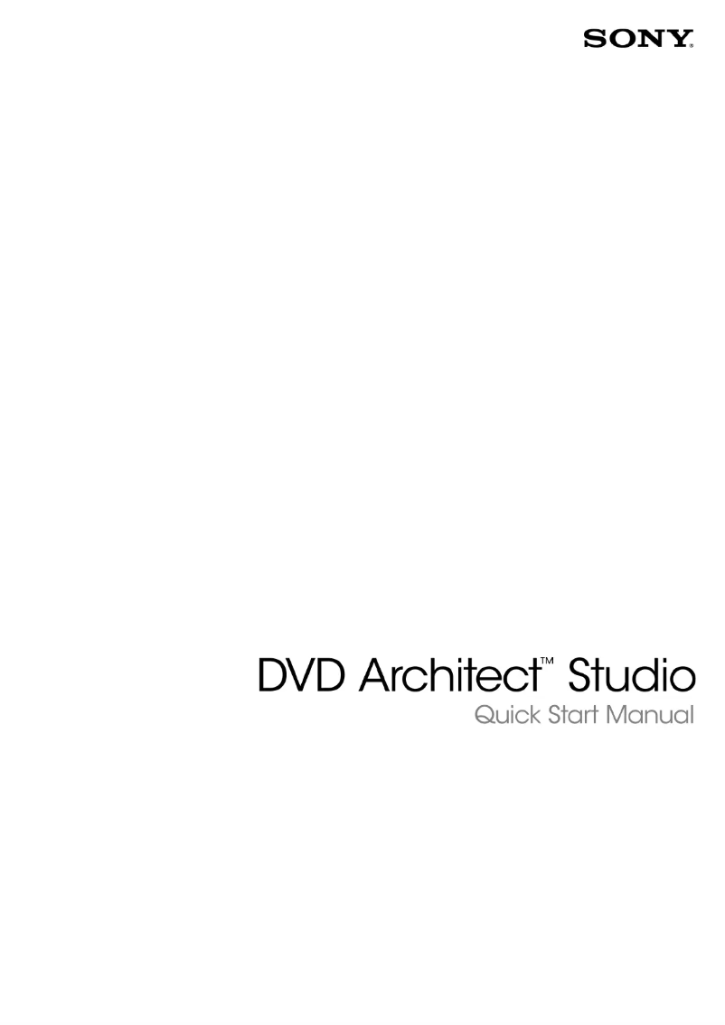 Image de la première page du manuel de l'appareil DVD Architect Studio 5
