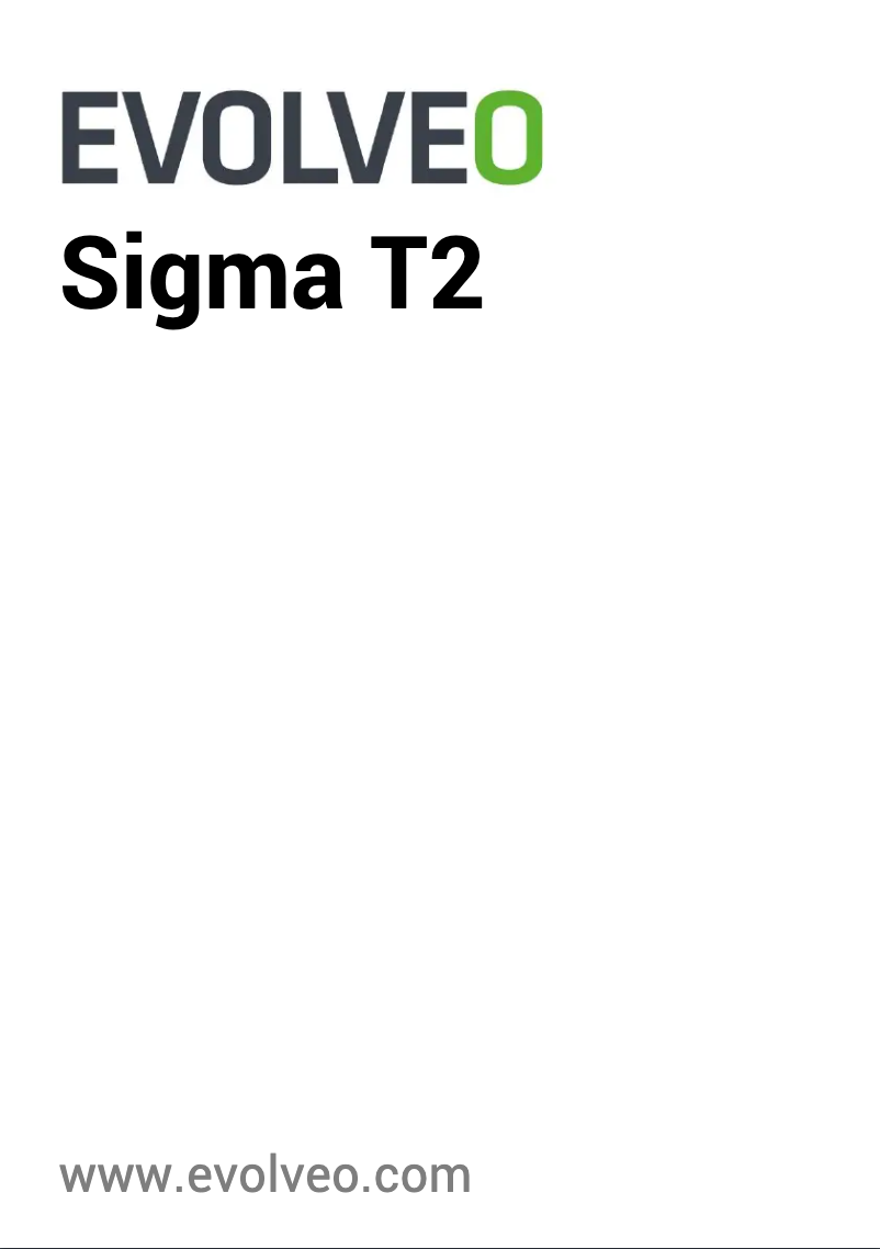 Page n°1 - Manuel utilisateur Evolveo Sigma T2