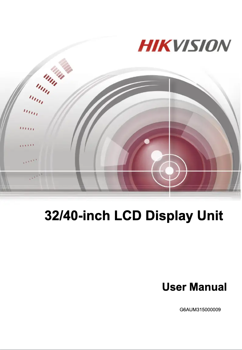 Page 1 de la notice Manuel utilisateur Hikvision DS-D5032FC-A