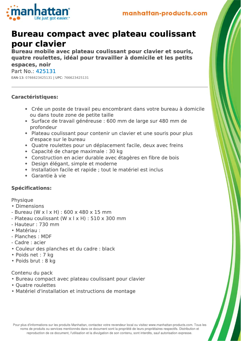 Image de la première page du manuel de l'appareil 425131