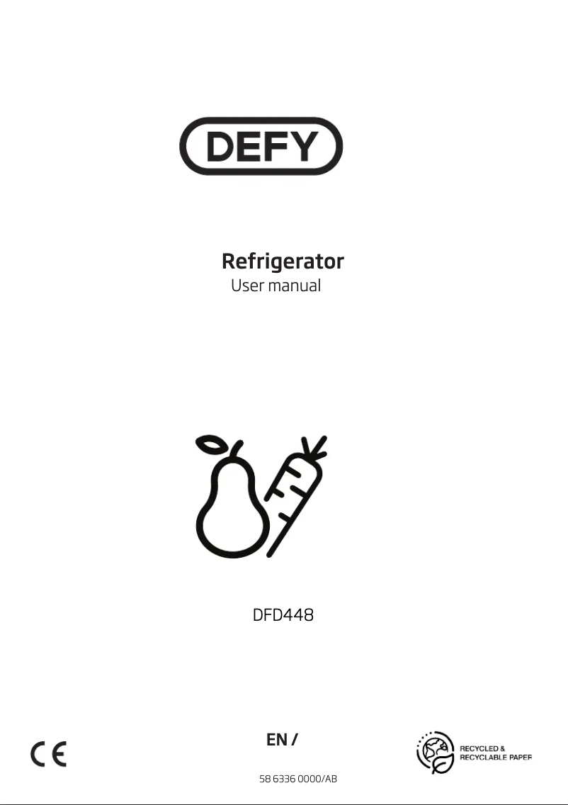 Imagen de la primera página del manual del dispositivo DFD448