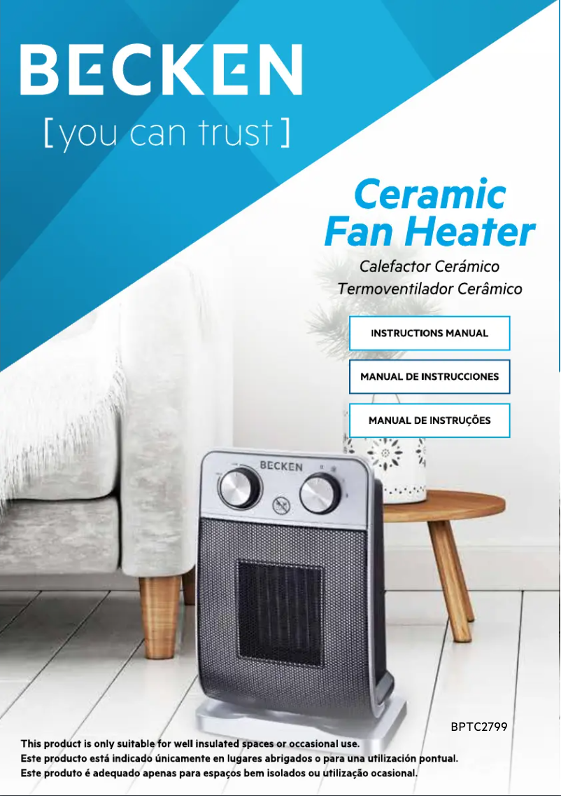 Image de la première page du manuel de l'appareil BPTC2799