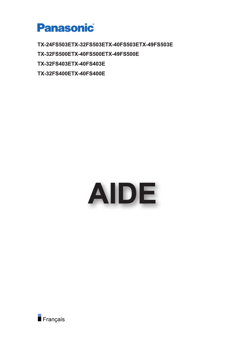 Page 1 de la notice Manuel utilisateur Panasonic TX-32FS400E