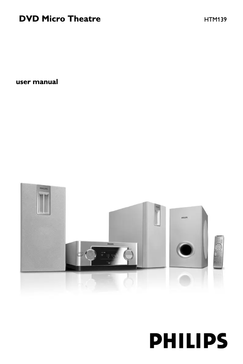 Page 1 de la notice Manuel utilisateur Philips HTM139