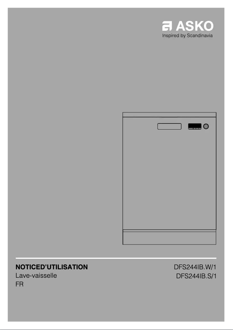Page n°1 - Manuel utilisateur Asko DFS244IBW/1