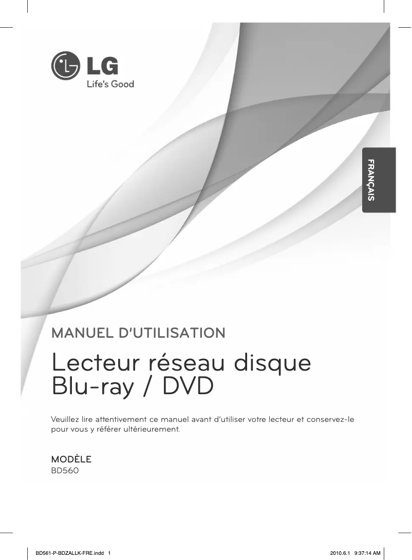 Image de la première page du manuel de l'appareil BD560