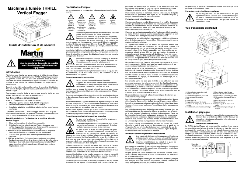 Page n°1 - Guide d'installation Martin Thrill Vertical Fogger