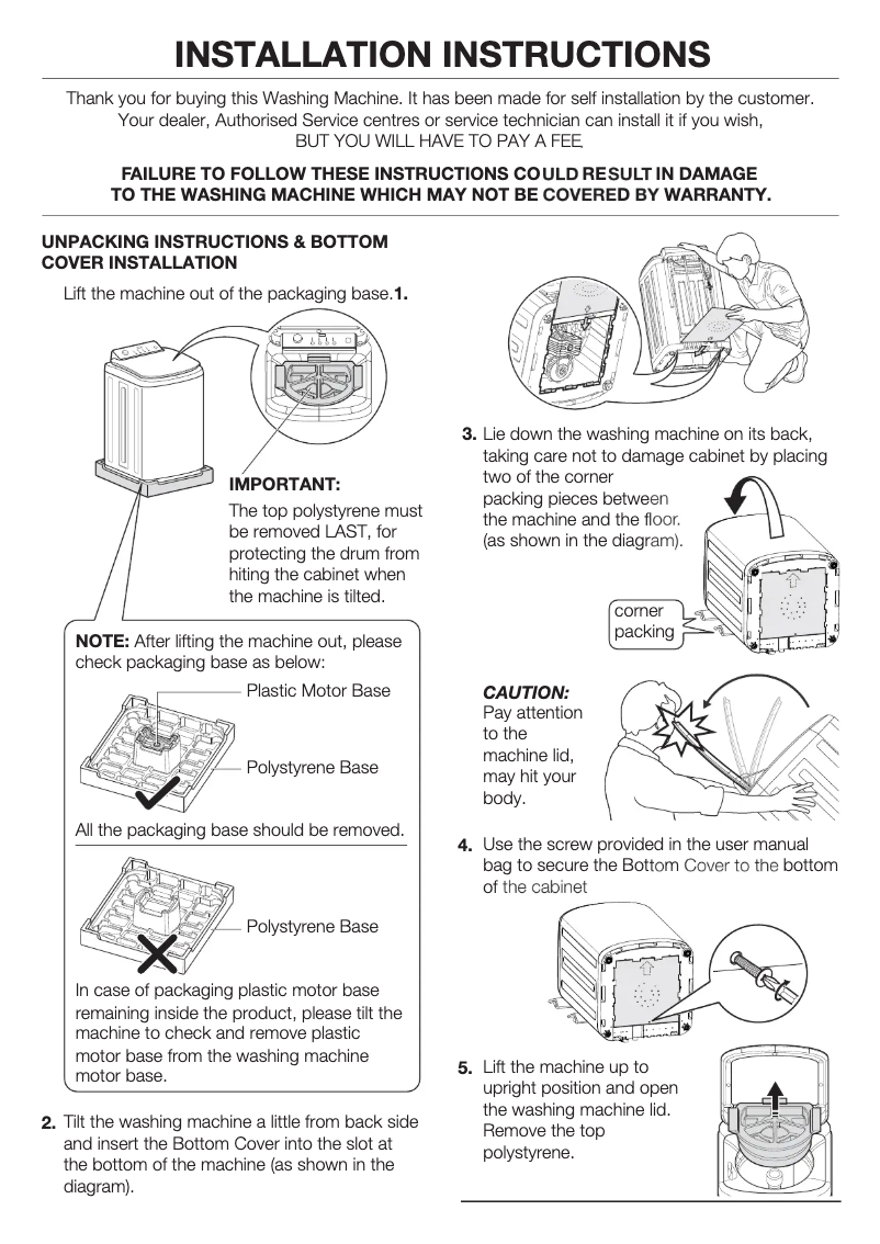 Página 1 del manual Guía de instalación Simpson SWT5541