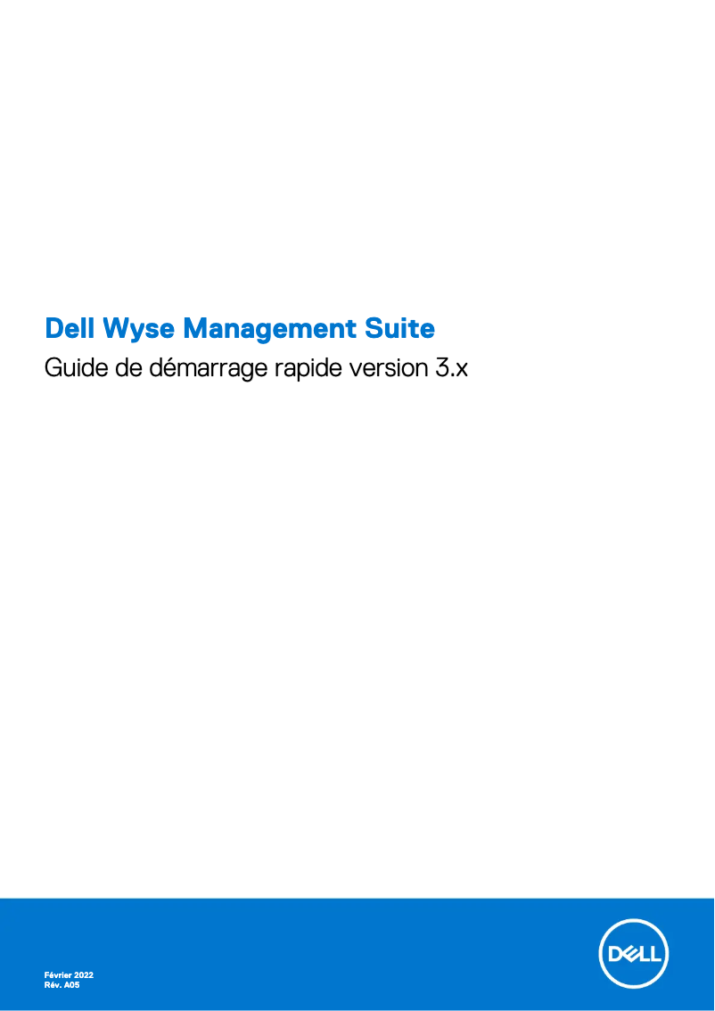 Page n°1 - Manuel utilisateur Dell Wyse Management Suite