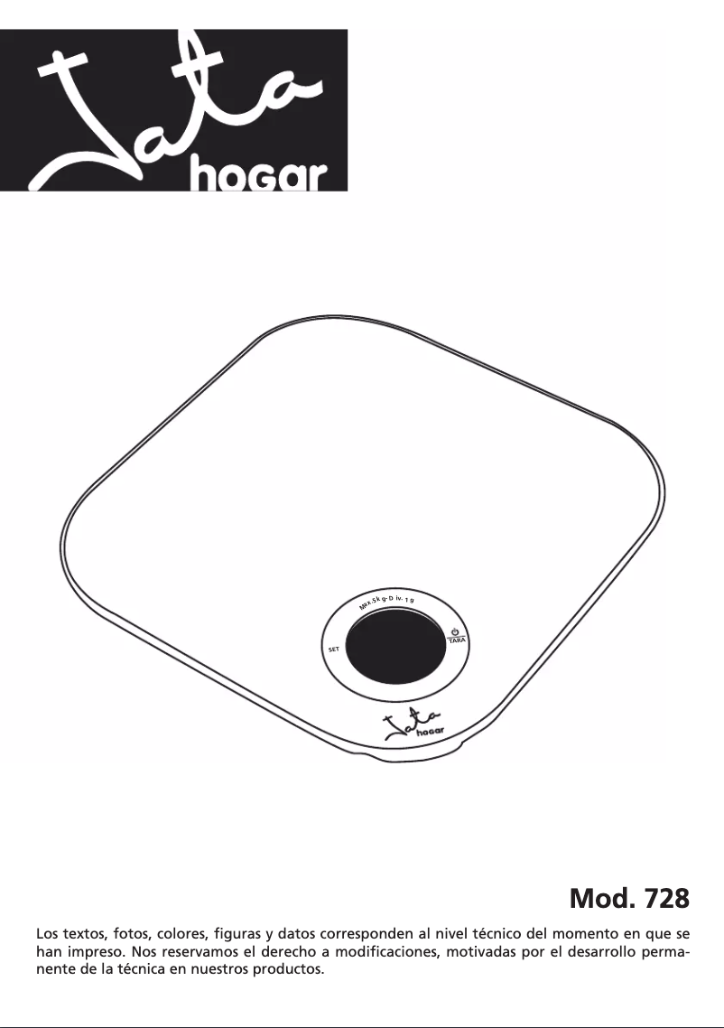 Imagen de la primera página del manual del dispositivo 728