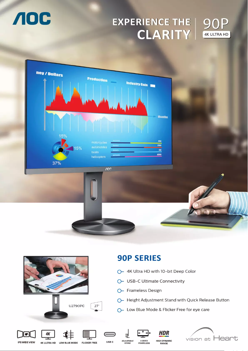 Page 1 de la notice Catalogue AOC U2790PC