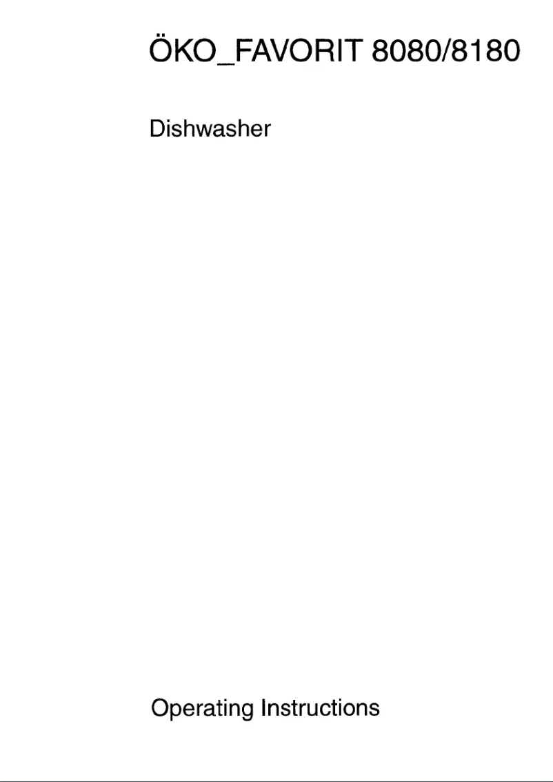 Page 1 de la notice Manuel utilisateur AEG Favorit 8080 BIO W