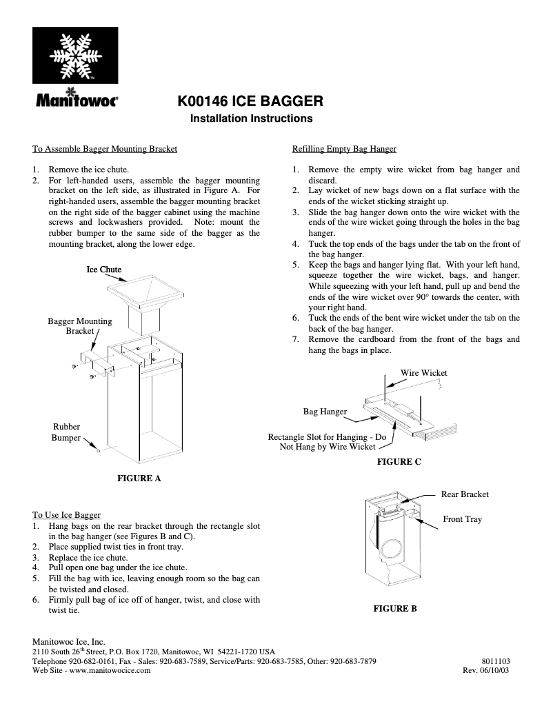Page n°1 - Manuel utilisateur Manitowoc K-00146
