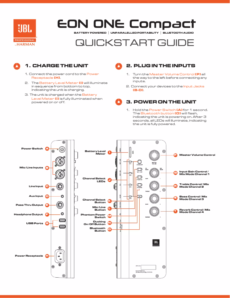 Image de la première page du manuel de l'appareil EON ONE Compact
