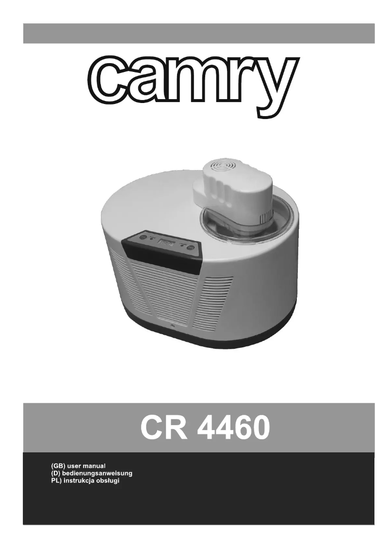 Page 1 de la notice Manuel utilisateur Camry CR 4460