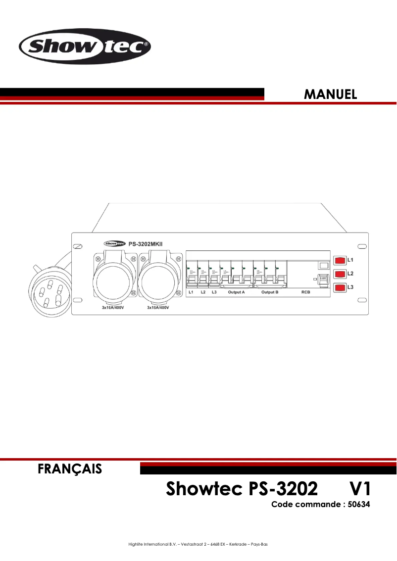 Image de la première page du manuel de l'appareil PS-3202 MKII