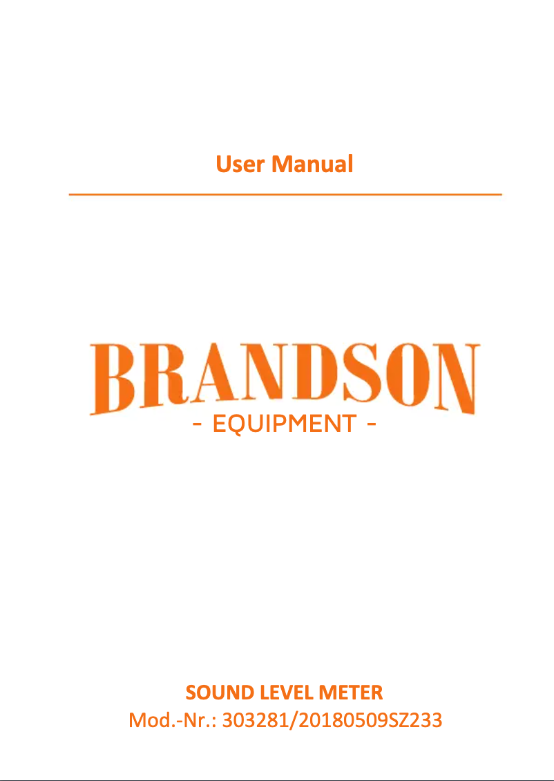 Page n°1 - Manuel utilisateur Brandson 303281
