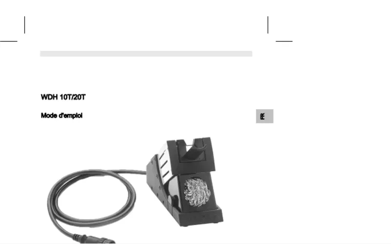 Page 1 de la notice Manuel utilisateur Weller WDH 10T