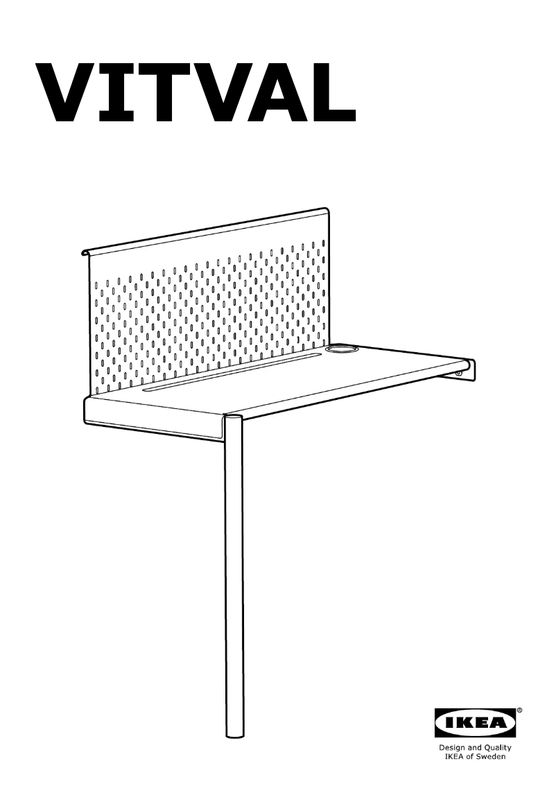 Page 1 de la notice Manuel utilisateur Ikea VITVAL 204.114.11