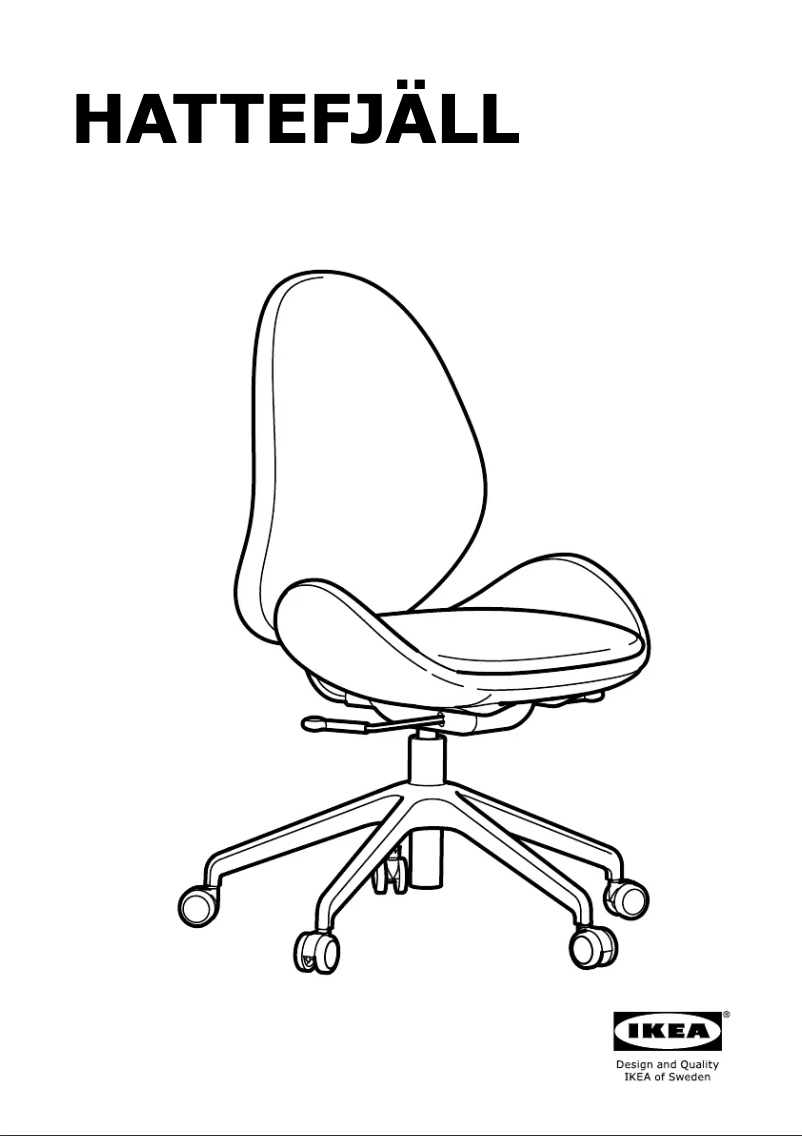Page 1 de la notice Mode d'emploi Ikea HATTEFJALL