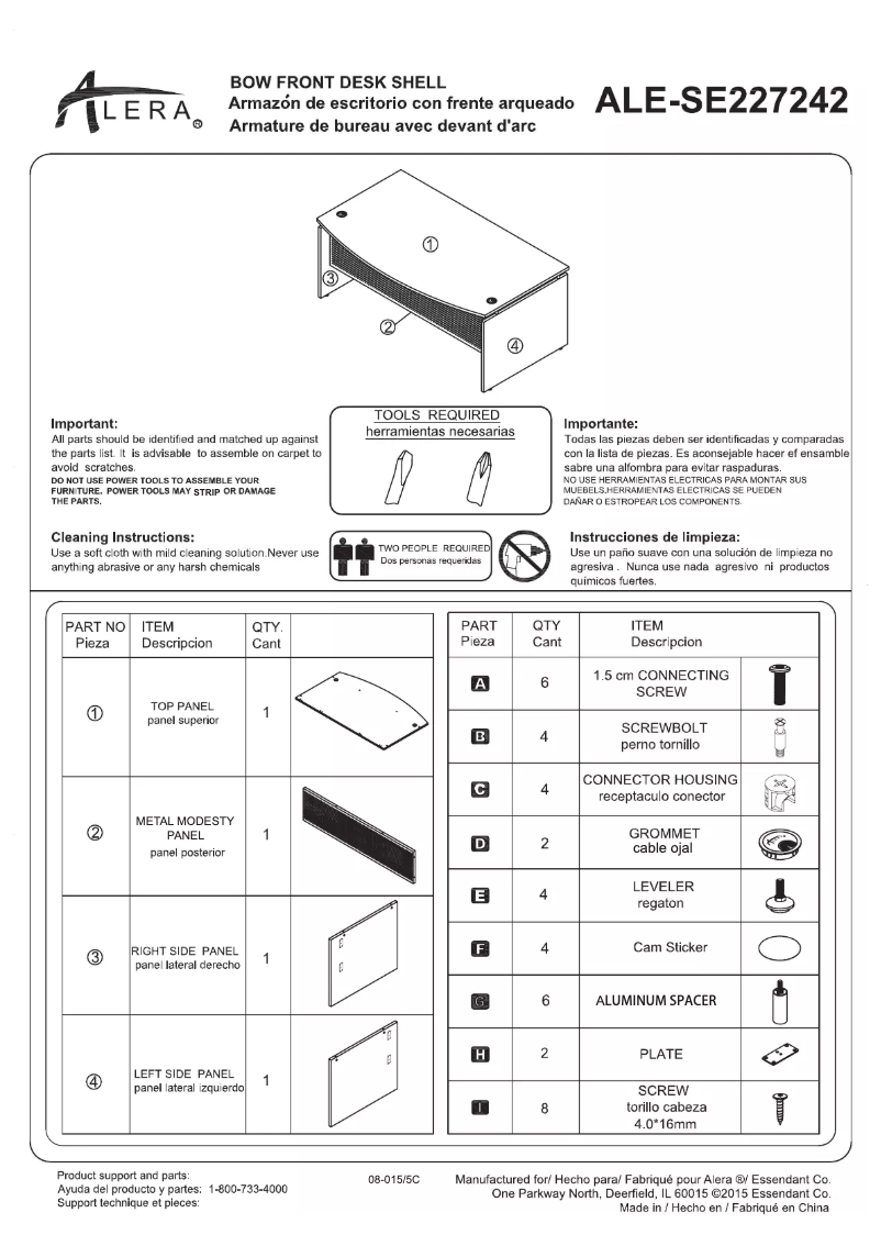 Page 1 de la notice Manuel utilisateur Aleratec ALESE227242WA