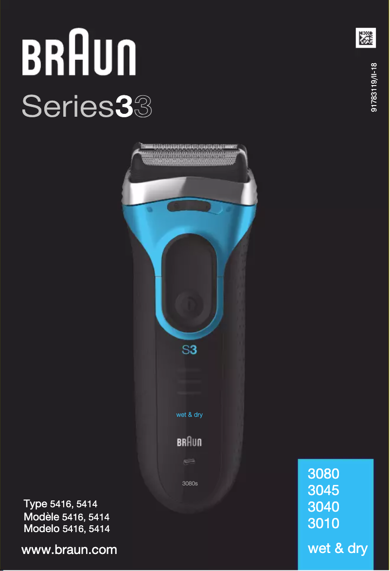 Page n°1 - Manuel utilisateur Braun Series 3 3080