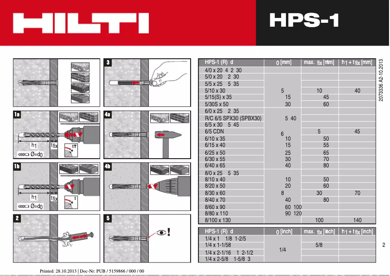 Página 1 del manual Manual de usuario Hilti HPS-1