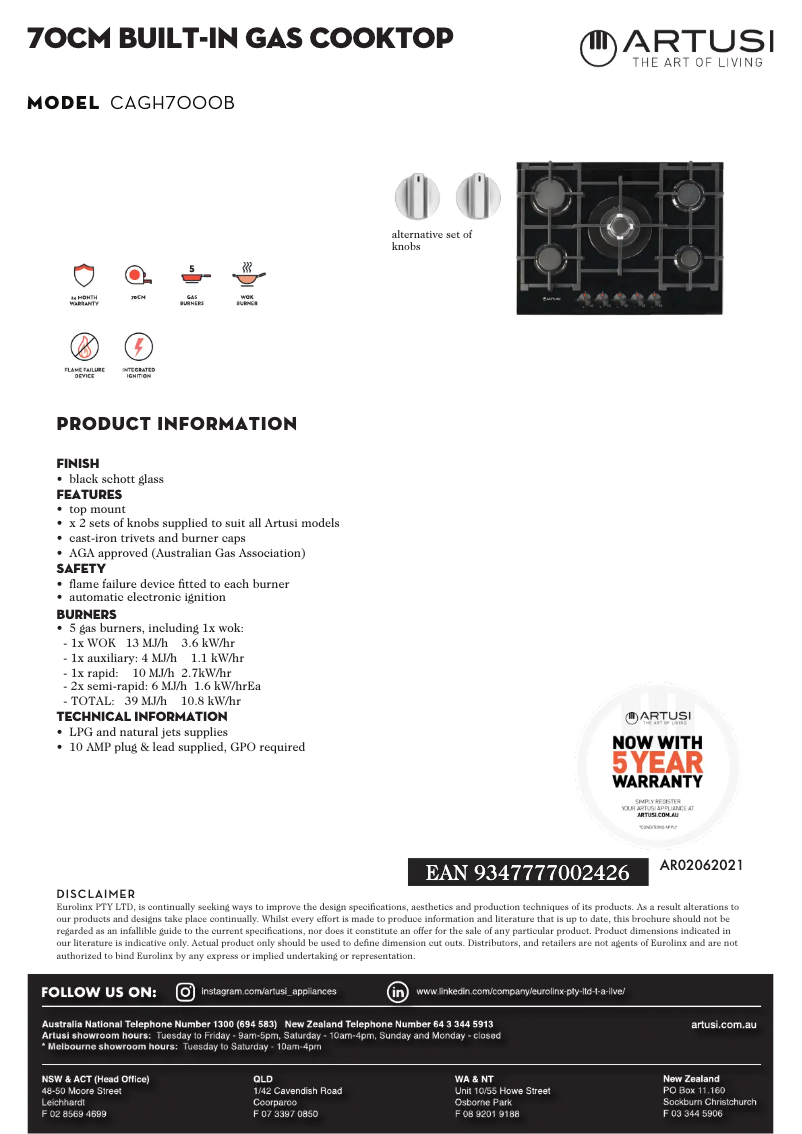 Image de la première page du manuel de l'appareil CAGH7000B