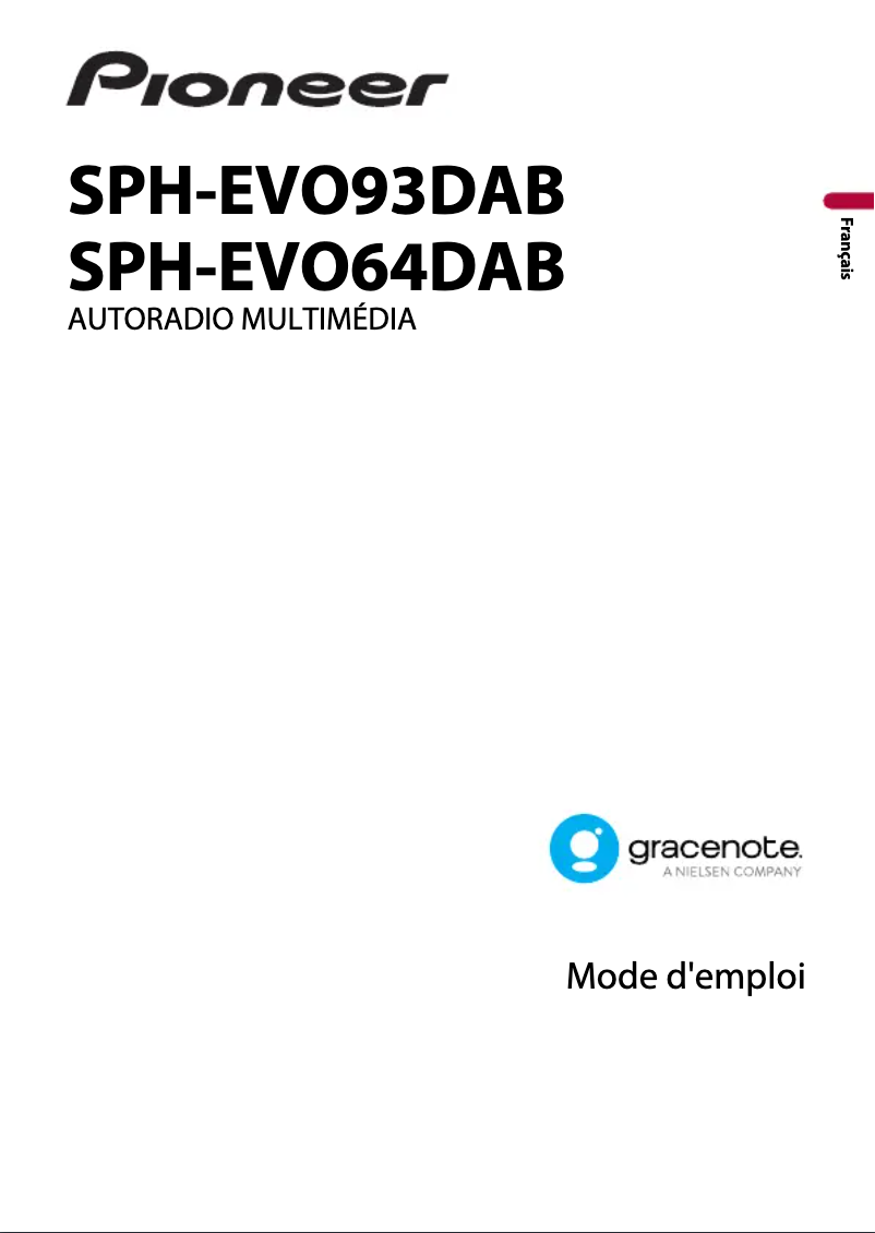 Image de la première page du manuel de l'appareil SPH-EVO93DAB