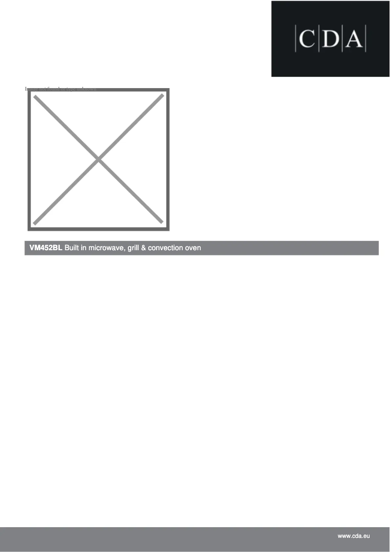 Image de la première page du manuel de l'appareil VM452