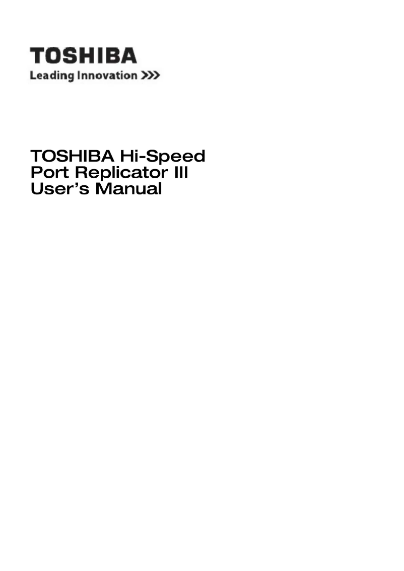 Page n°1 - Manuel utilisateur Toshiba PA5117U-1PRP