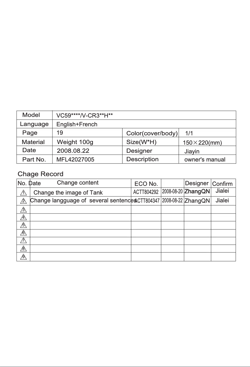 Página 1 del manual Manual de usuario LG VC5987CC