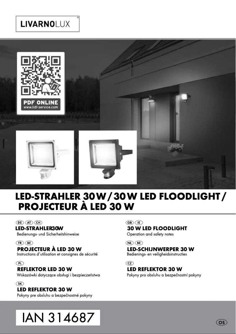 Página 1 del manual Manual de usuario Livarno Lux IAN 314687