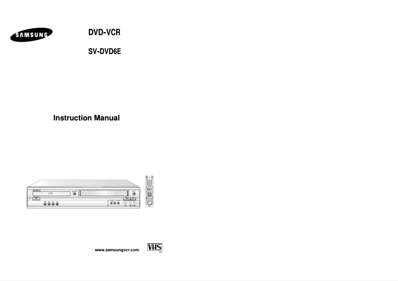 Image de la première page du manuel de l'appareil SV-DVD6E