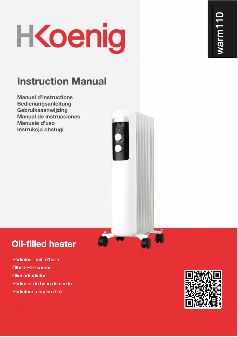 Image de la première page du manuel de l'appareil warm110