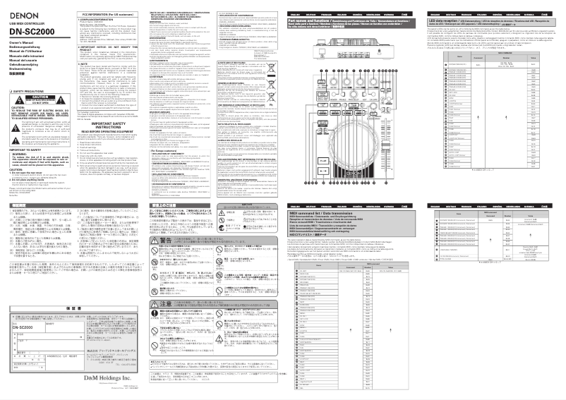 Image de la première page du manuel de l'appareil DN-SC2000