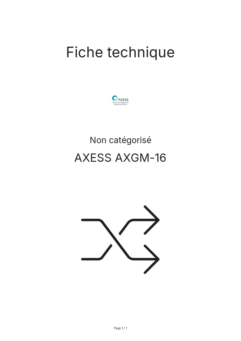 Page n°1 - Fiche technique AXESS AXGM-16