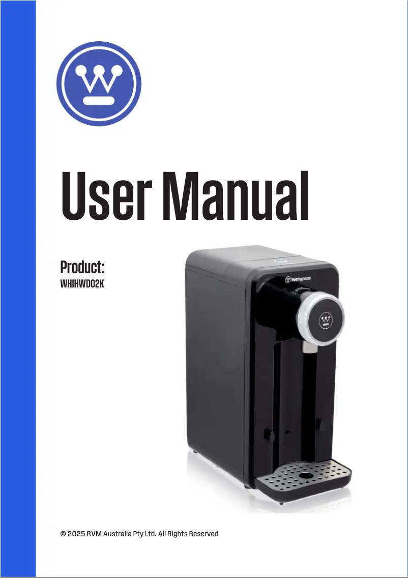 Image de la première page du manuel de l'appareil WHIHWD02K