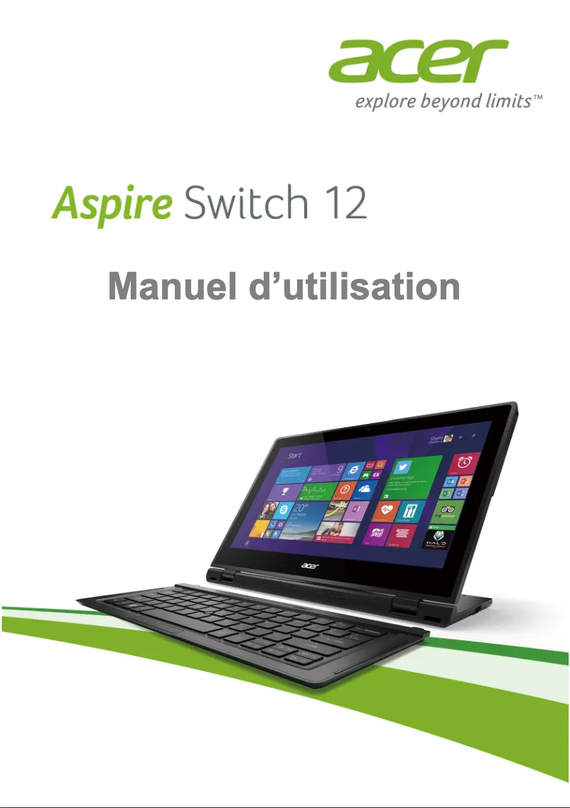 Page 1 de la notice Manuel utilisateur Acer Aspire Switch 12