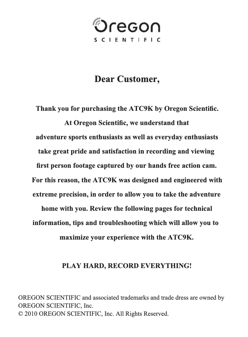 Image de la première page du manuel de l'appareil ATC9K