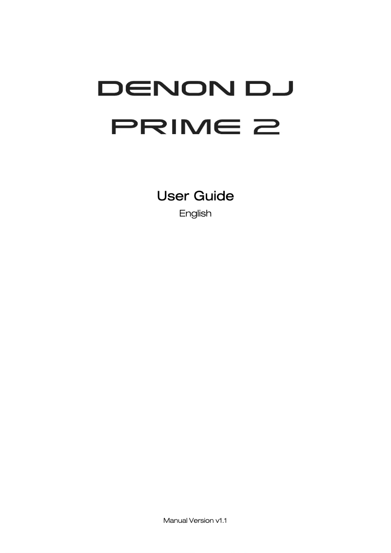 Page n°1 - Manuel utilisateur Denon DJ Prime 2
