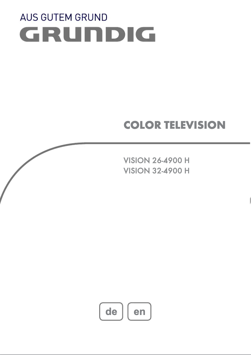 Image de la première page du manuel de l'appareil Vision 32 4900 H