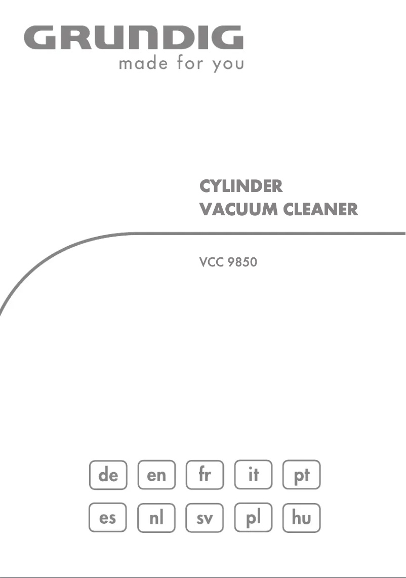 Page n°1 - Manuel utilisateur Grundig Bodyguard VCC 9850