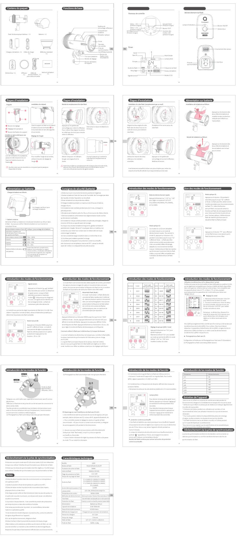 Page 1 de la notice Manuel utilisateur Neewer Q300