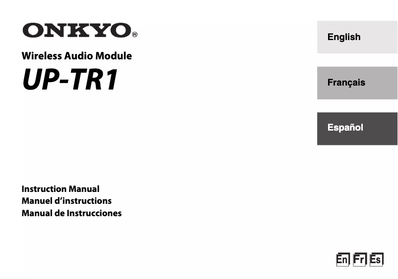 Page 1 de la notice Manuel utilisateur Onkyo UP-TR1