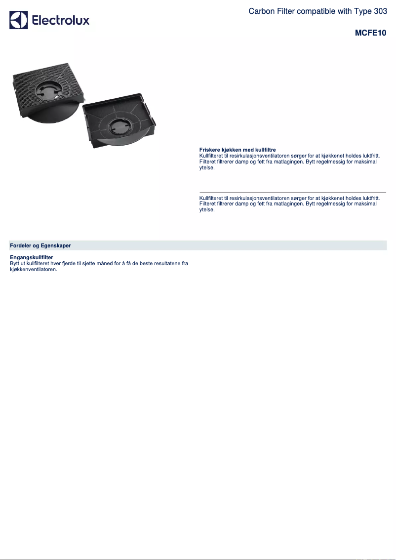 Page 1 de la notice Brochure AEG MCFE10